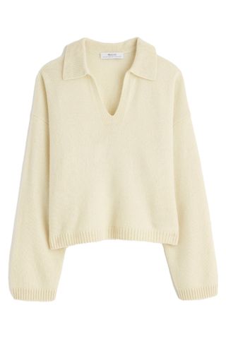 Madewell Cashmere-Wool Blend Polo Sweater (Was $168) 