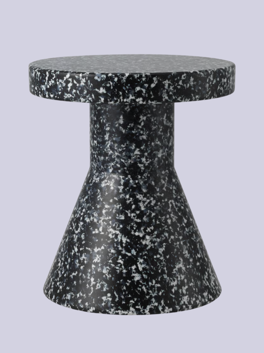 A speckled black outdoor stool from Normann Copenhagen