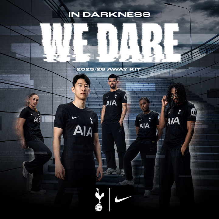Tottenham's new away kit is a dark-toned shirt designed for European nights