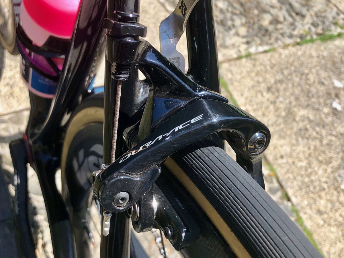 Shimano Dura-Ace R9100 brakes provide the stopping power