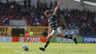 Leicester Tigers' George Ford converts his sides second try