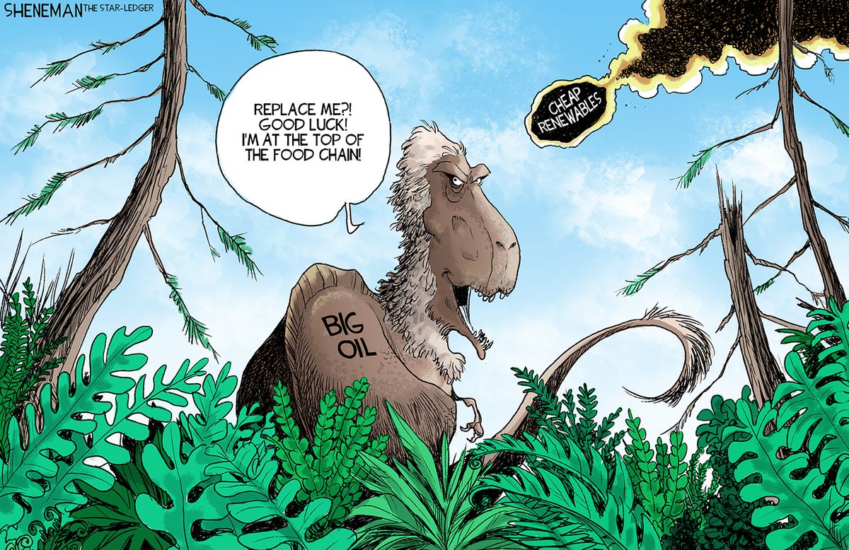 Editorial Cartoon U.S. fossil fuels renewables | The Week