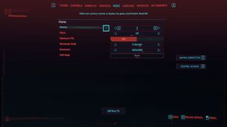 Cyberpunk 2077 Settings