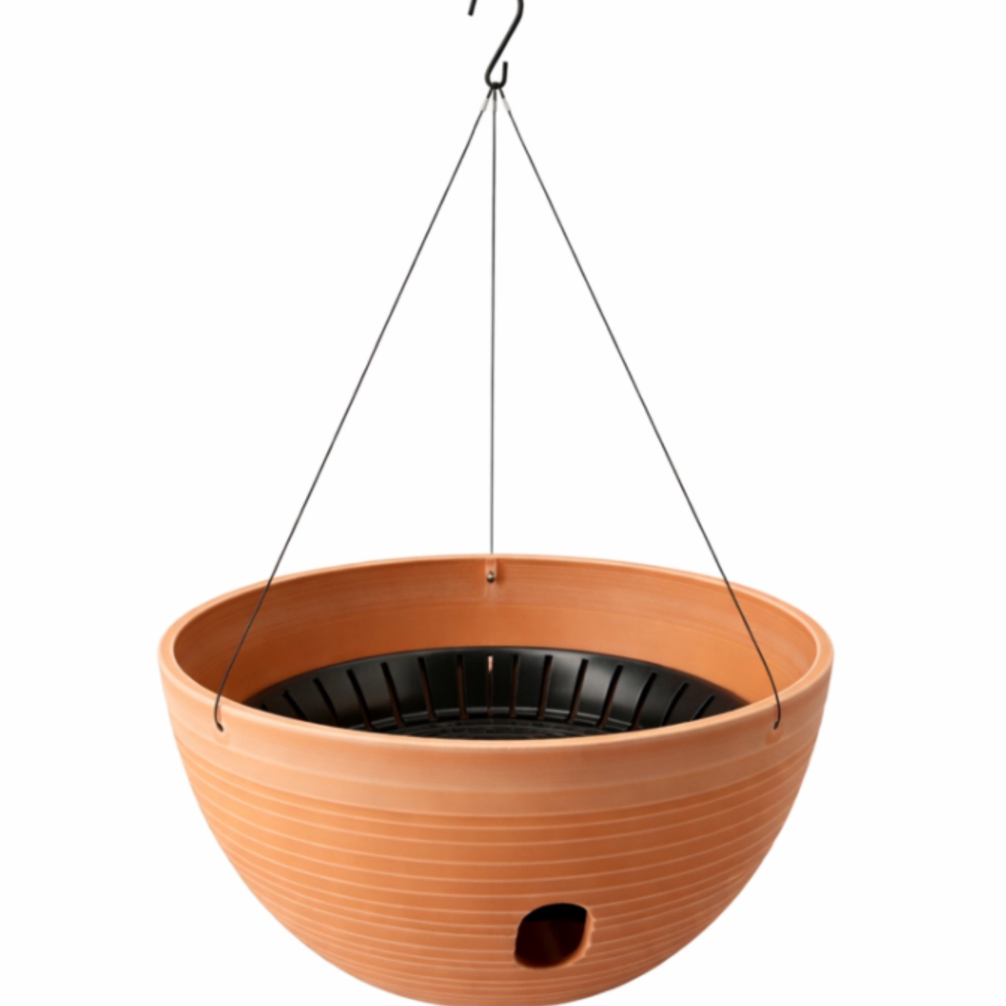 Garden Hanging Basket 30cm, Terracotta Round with Planting Insert