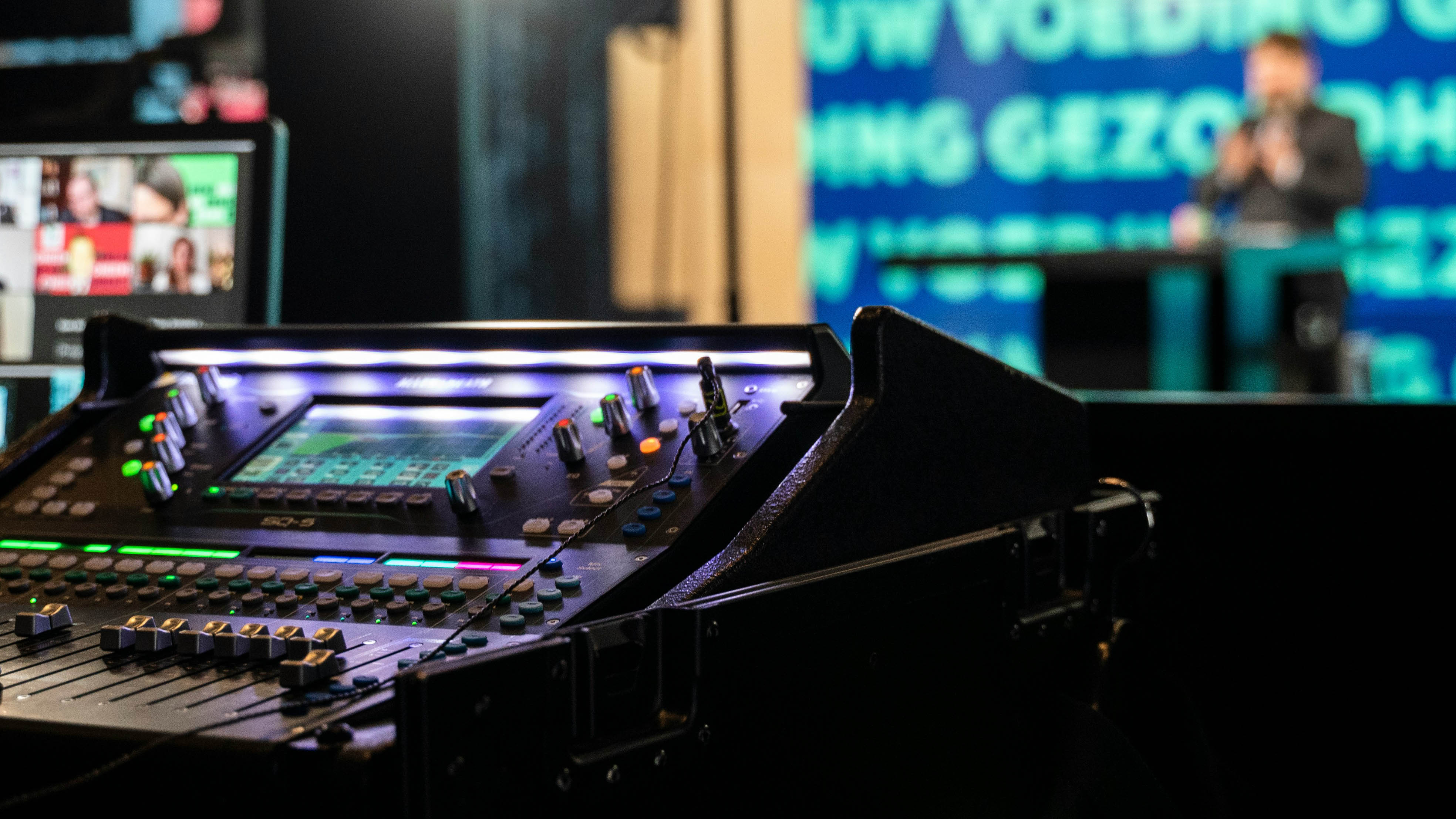 Dante solutions at work in a TV studio.