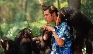 Ace Ventura: When Nature Calls Jim Carrey grooms some chimps