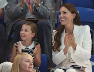 Kate Middleton and Princess Charlotte at the Commonwealth Games in 2022
