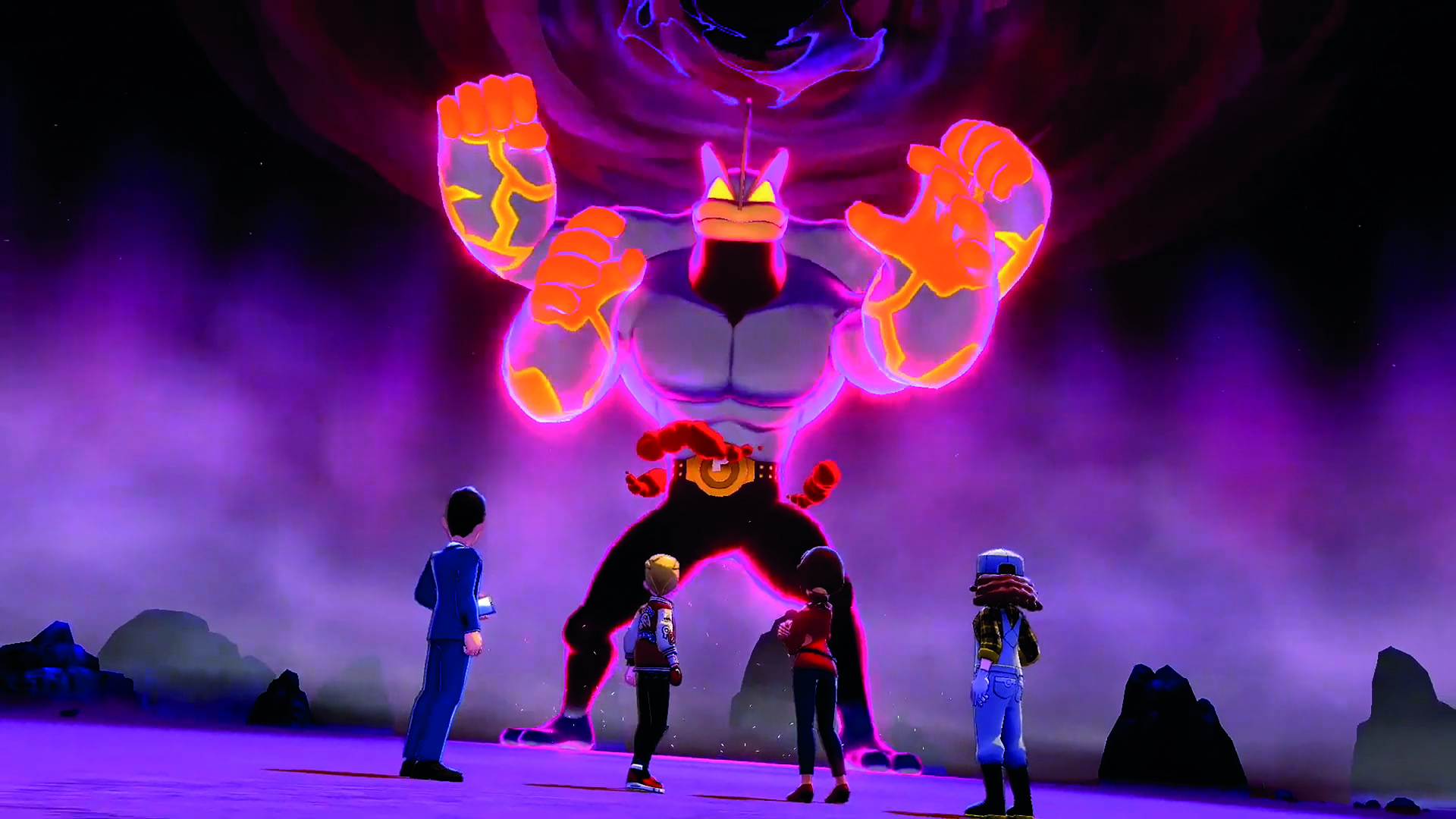 A Gigantamax Machamp appears - from Pokemon Sword and Shield's entry in The Story of Pokemon bookazine