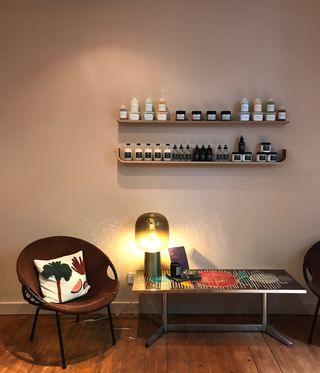 Products in Buller and Rice salon, London