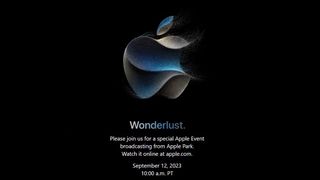 Apples offisielle invitasjon til deres september-lansering.