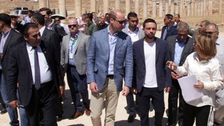 Prince William and Crown Prince Al-Hussein bin Abdullah II visit the ancient city of Jerash