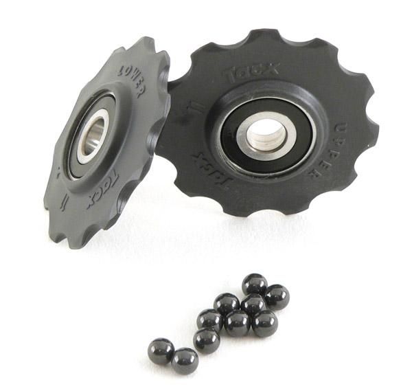 Higher-quality ceramic bearings offer measurable reductions in friction over conventional steel counterparts.