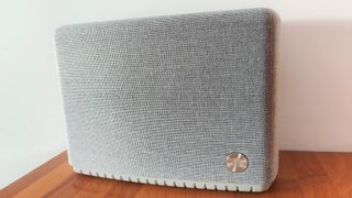 Audio Pro A15 review: speaker on a wooden table