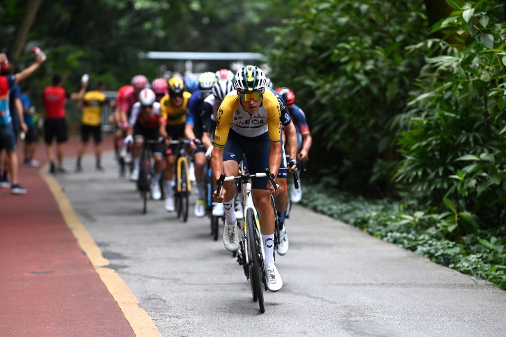 NANNING CHINA OCTOBER 14 Lucas Plapp of Australia and Team INEOS Grenadiers competes during the 4th GreeTour of Guangxi 2023 Stage 3 a 1343km stage from Nanning to Nanning UCIWT on October 14 2023 in Nanning China Photo by Tim de WaeleGetty Images
