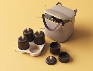 food delivery bag and re-usable containers