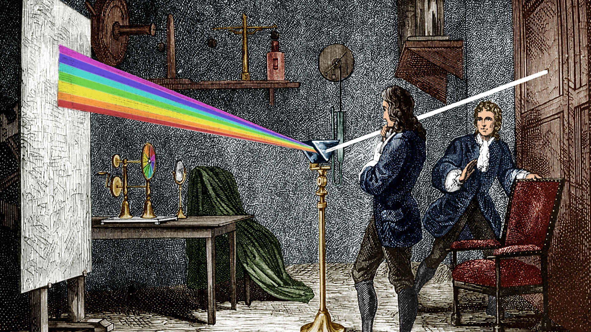 English Mathematician Isaac Newton illustration 