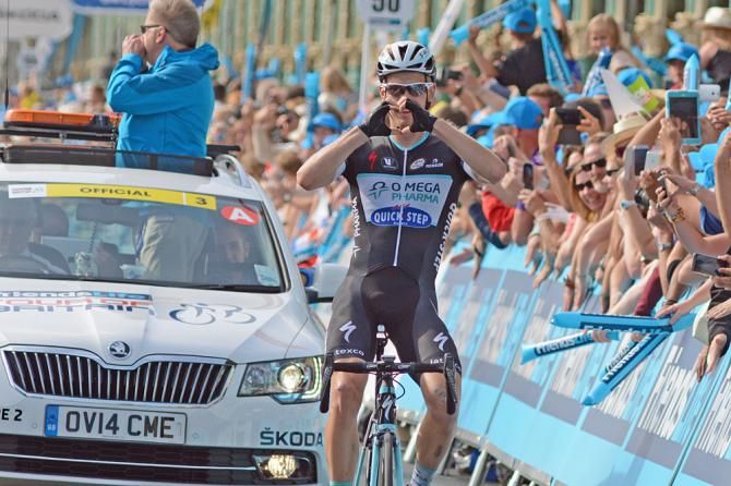 Julien Vermote (Omega Pharma) wins stage 7 in the Tour of Britain