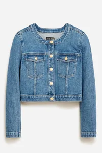 Louisa Patch-Pocket Lady Jacket in Denim, $158 $120 at J.Crew&nbsp;