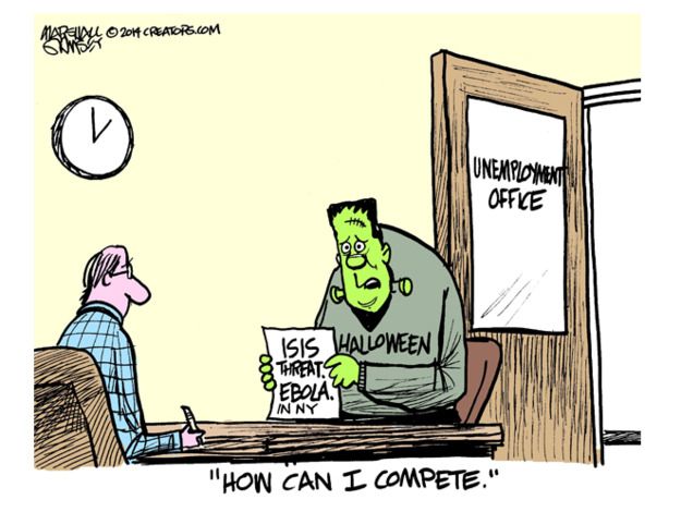 Editorial cartoon Halloween ISIS Ebola