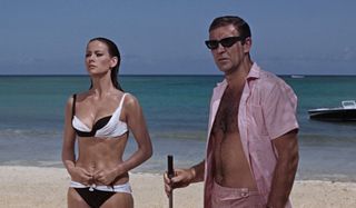 Thunderball Domino and Bond on the beach