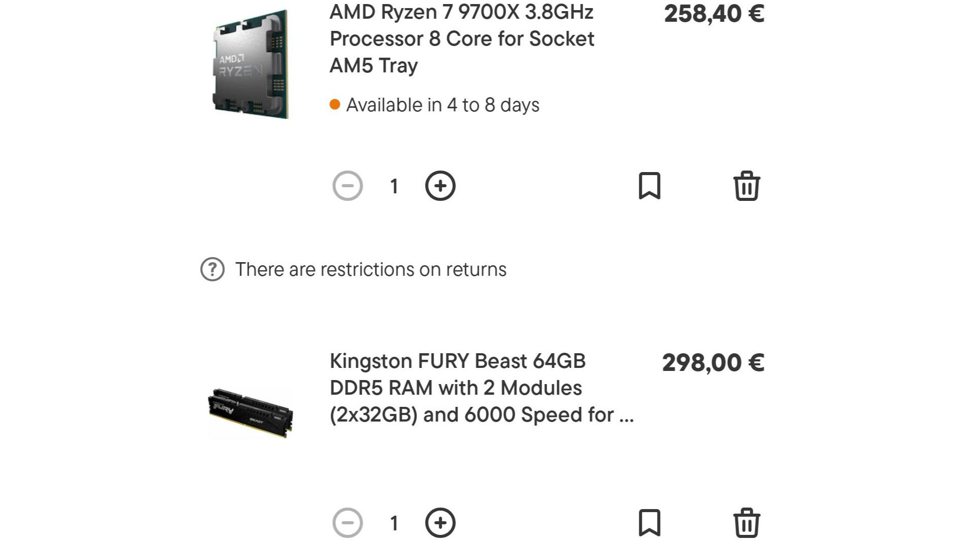 RAM price higher than CPU