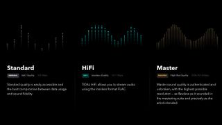 Graphic showing Tidal's different sound quality