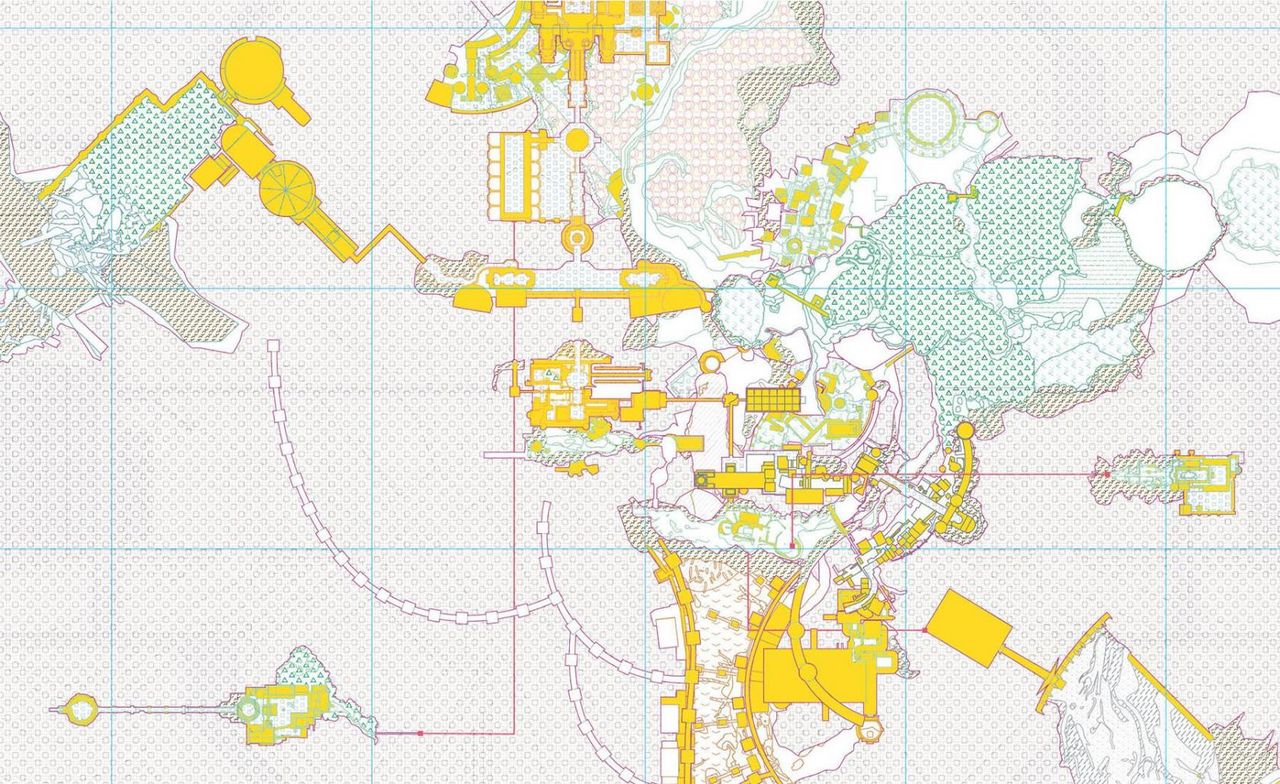 A diagram from the Videogame Atlas by Luke Caspar Pearson and Sandra Youkhana