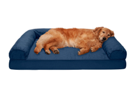 FurHaven Pet Products Quilted Full Support Sofa-Style Pet Bed for Dogs &amp; Cats - Navy , Jumbo Was $74.99