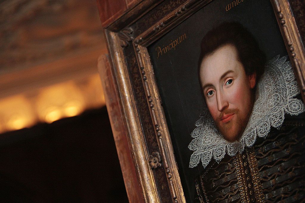 A portrait of William Shakespeare.