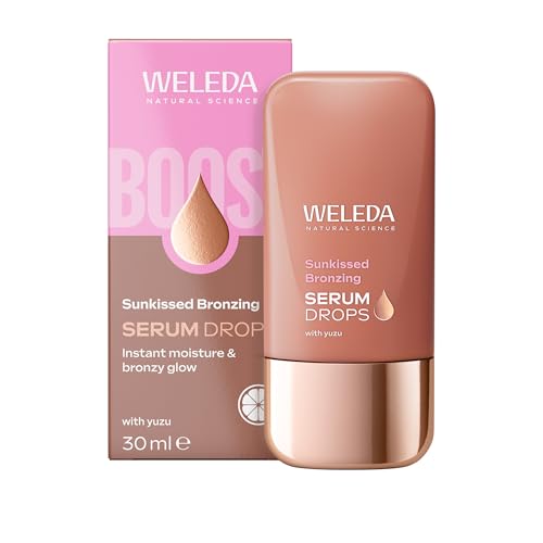 Weleda Sunkissed Bronzing Face Serum Drops With Yuzu, Facial Serum for Instant Moisture &amp;amp; Bronzy Glow, 100% Certified Natural, Organic, Vegan, 30ml