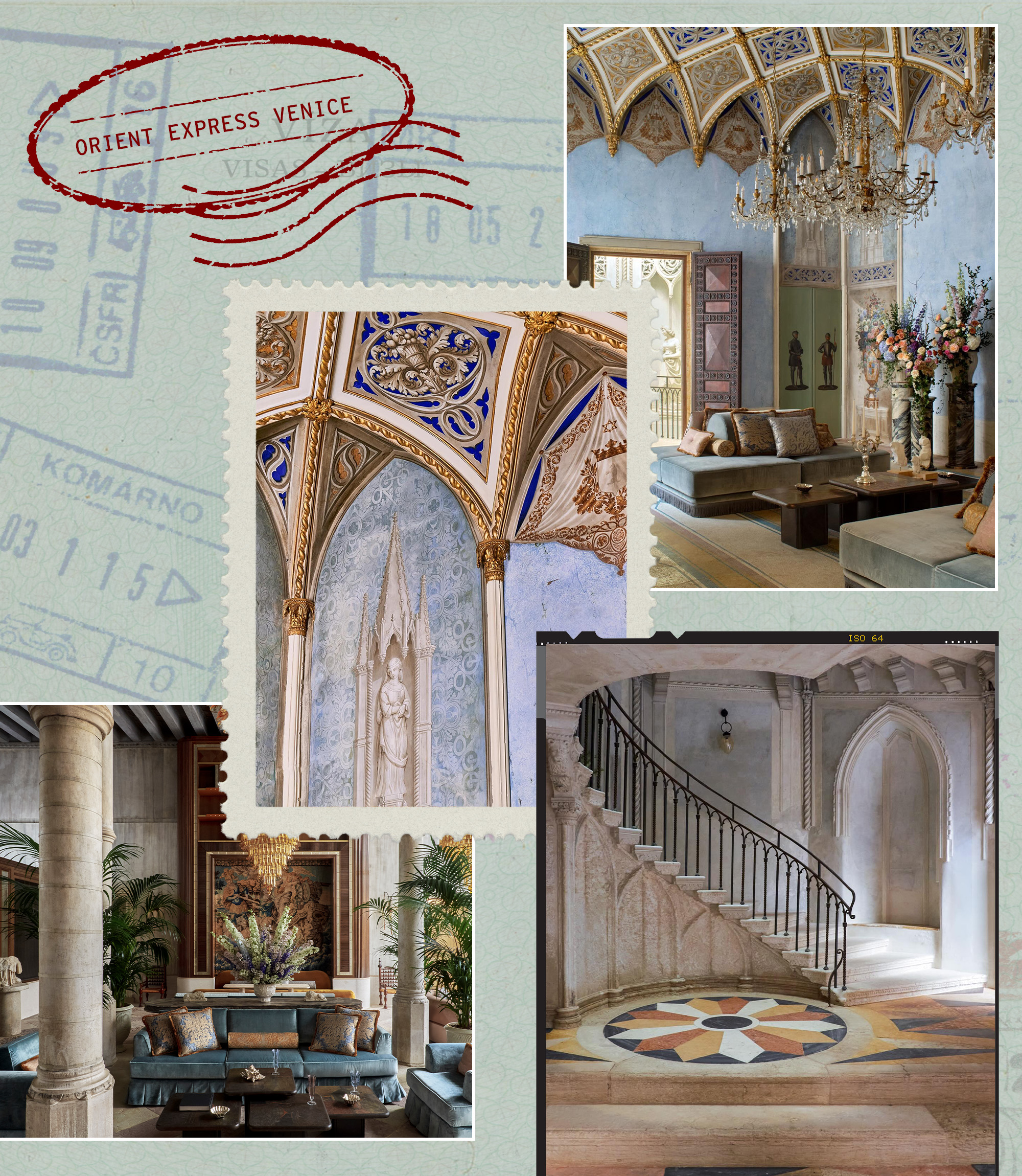 Collage of Orient Express Venice.