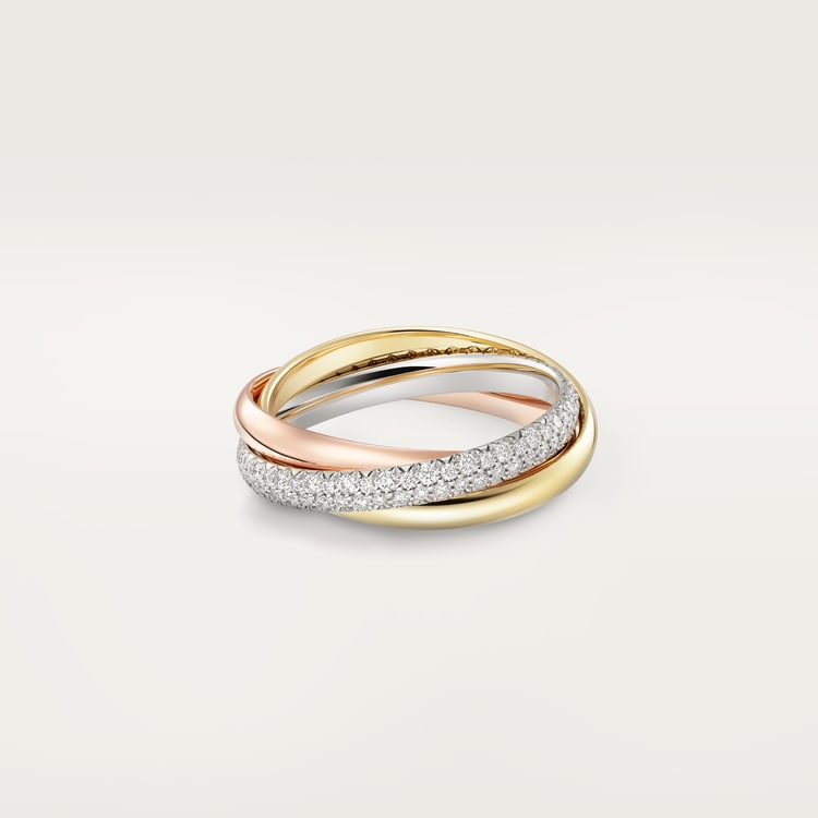 Trinity Ring, Small Model, Half-Paved
