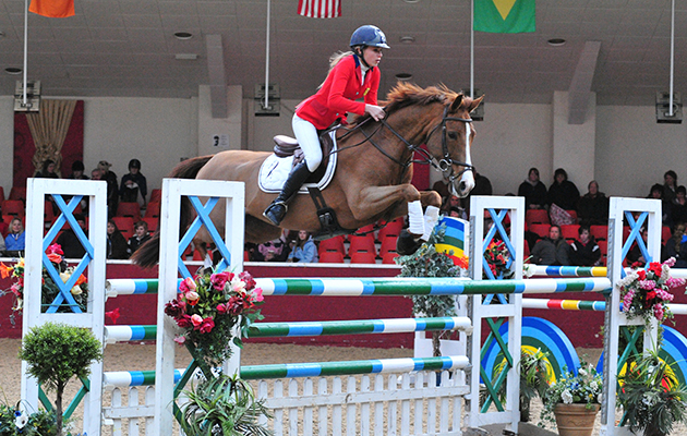 Jessica Mendoza and Tixylix win the first John Whitaker JA qualifier at the Towerlands Park 148cm premier 2010