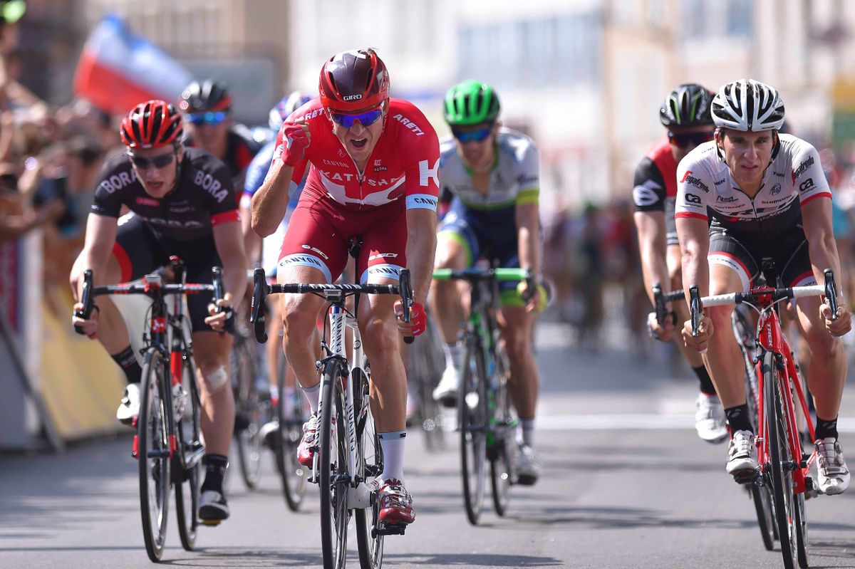 Alexander Kristoff (Katusha) won the sprint for second