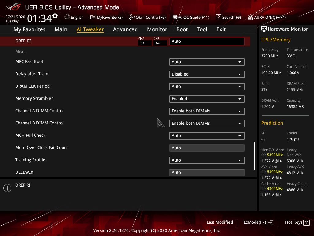 Asus ROG Strix Z490-E BIOS