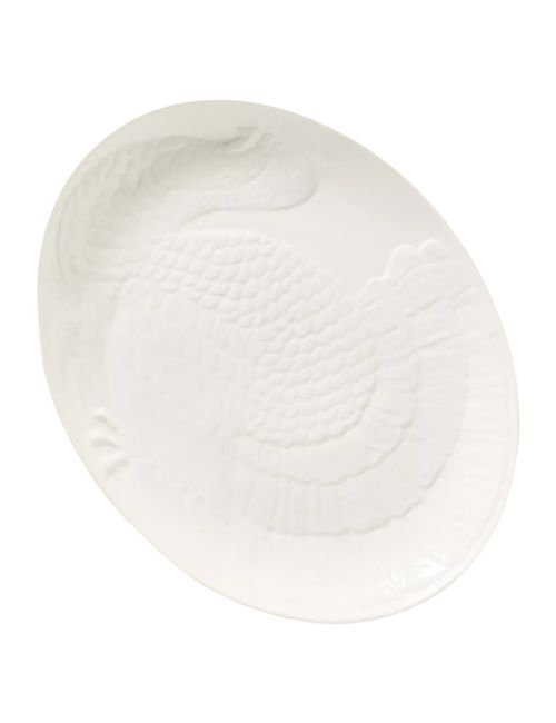Italian Earthenware Figural Turkey Platter