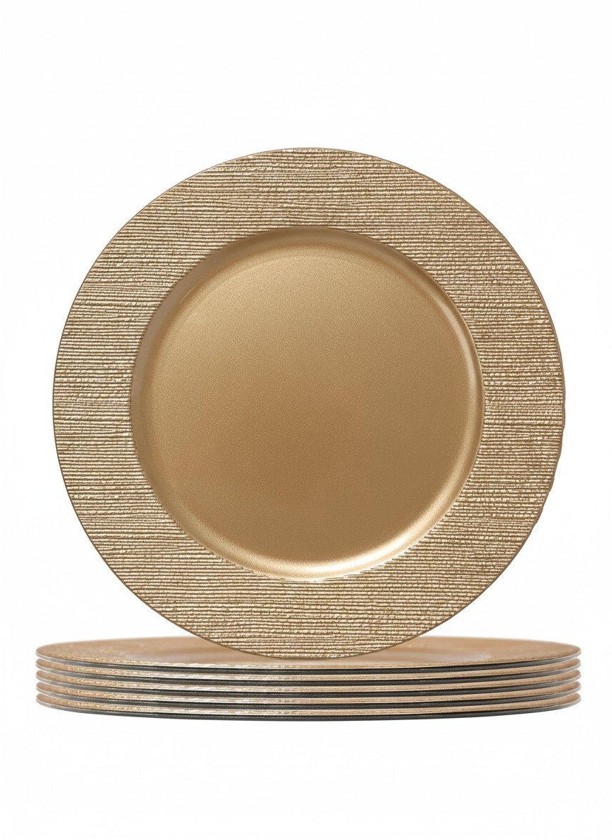 Argon Gold Plates, Dinner Set for 6 