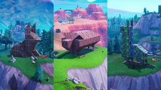 all the way back at the start of season 3 the first ever fortnite battle pass challenges were released one of which involved visiting three different - fortnite llama in real life