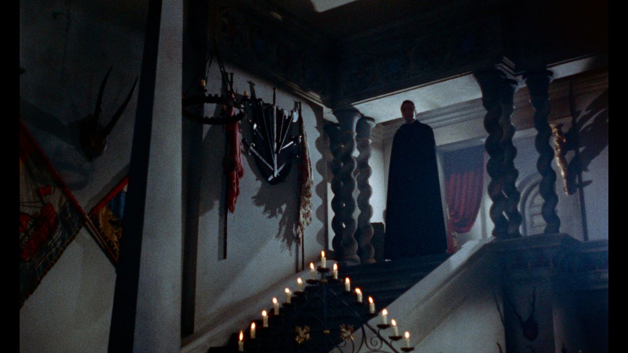 A still showing Christopher Lee in the 2026 4K restoration of Dracula by Hammer Films