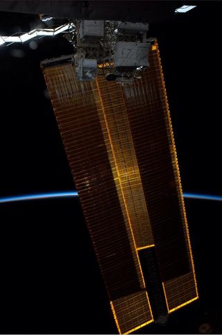 Solar Arrays from ISS Astronaut Reid WIseman
