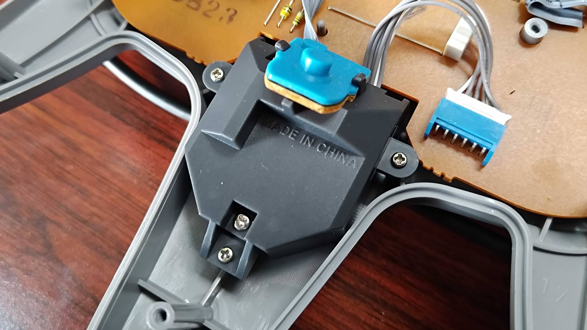 Hyperkin N64 controller installed in controller.