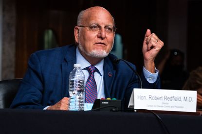 Director for Centers for Disease Control and Prevention Robert R. Redfield speaks during a hearing of the Senate Appropriations subcommittee reviewing coronavirus response efforts on Septembe