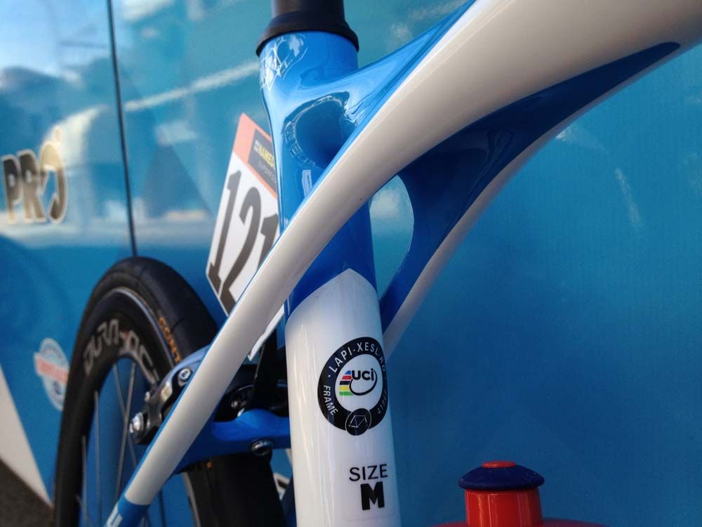Pinot rides the 'M' size Xelius SL model