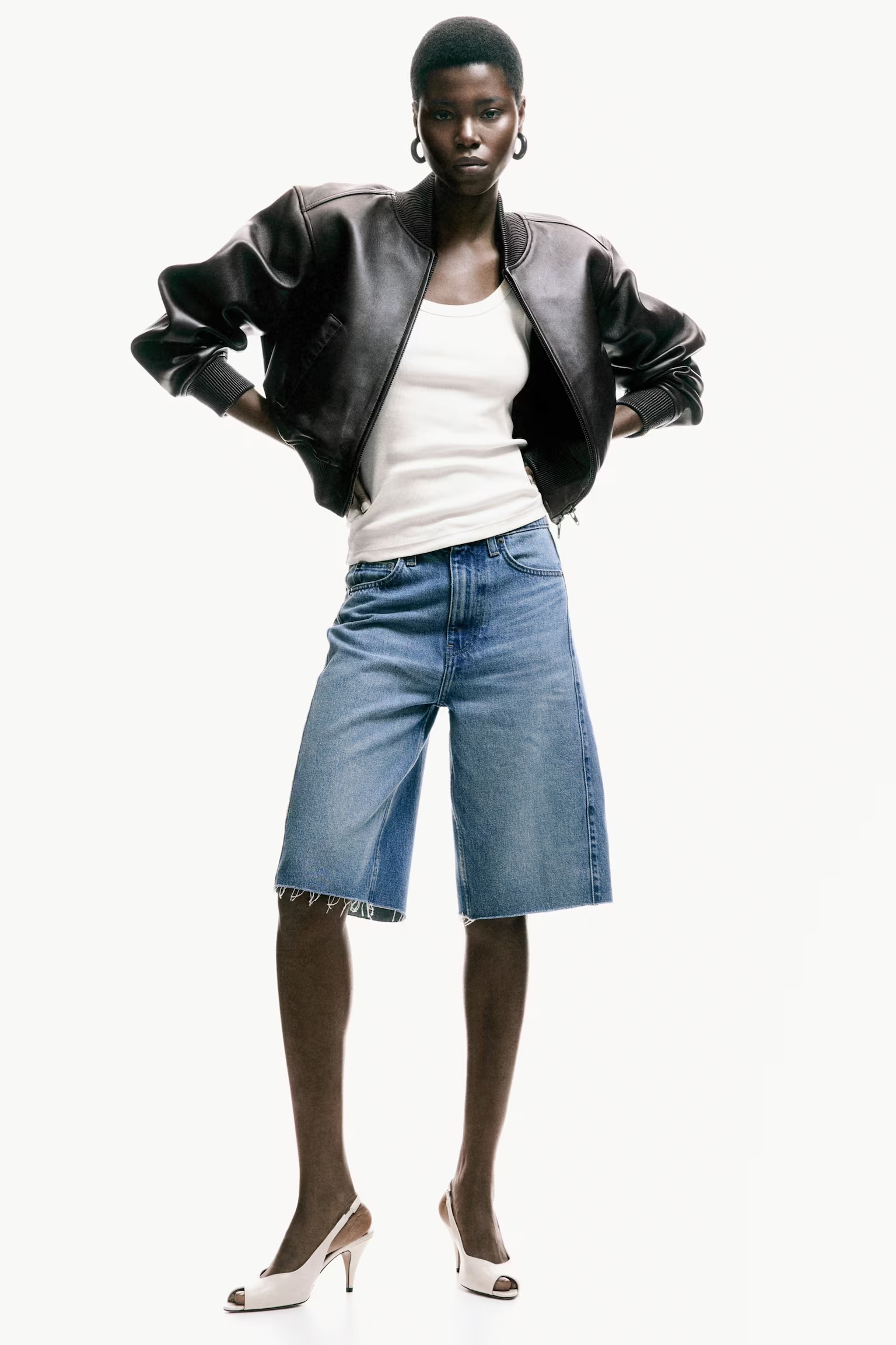 H&amp;M, Denim Bermuda Shorts