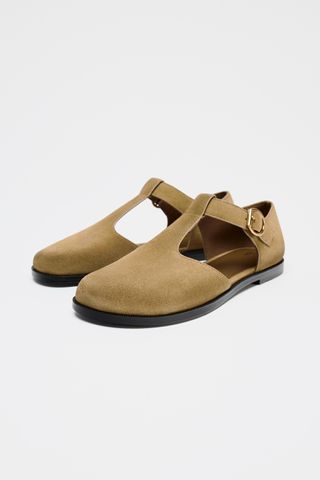 Suede Ankle Strap Shoes