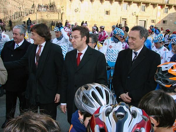 Galician politicians gathered for the presentation (l-r): Guillermo Brea, Jos&eacute; R. Lete, N&uacute;&ntilde;ez Feij&oacute;o y Roberto Varela.
