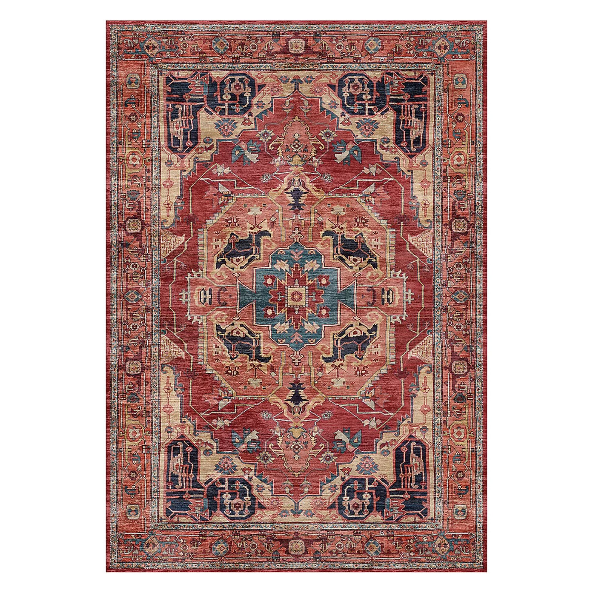 B&amp;amp;Q, Persian Chenille Red Traditional Medium Rug