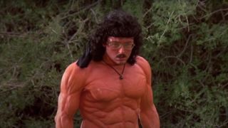 Weird Al Yankovic as a Rambo parody in UHF.