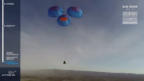 Blue Origin S 1st Upgraded New Shepard Spacecraft For Astronauts Aces Launch And Landing Space