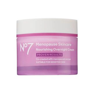 skin changes in menopause - No7 Menopause Skincare Nourishing Overnight Cream